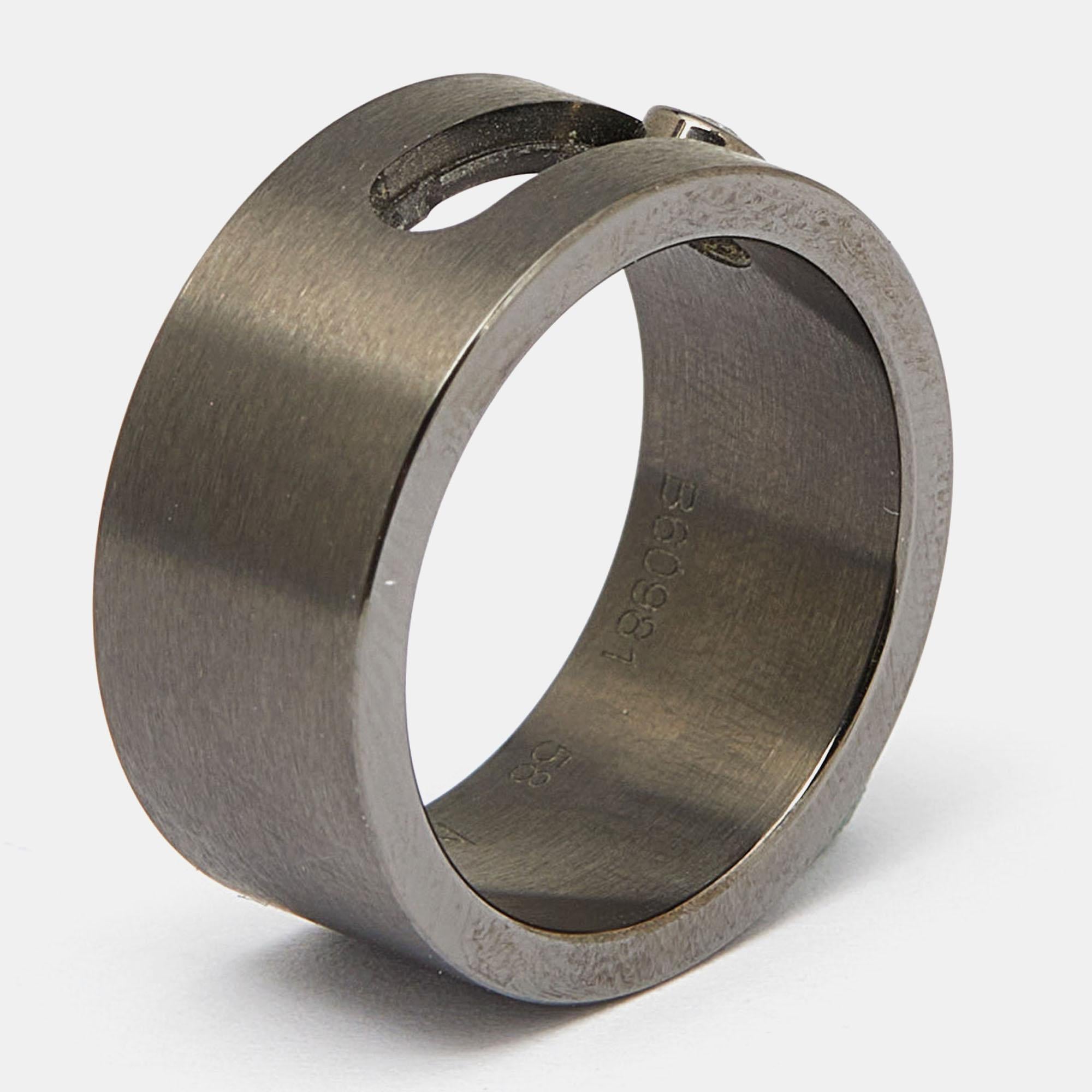 Messika Move Titanium Diamond Ring Size 58 For Sale 5