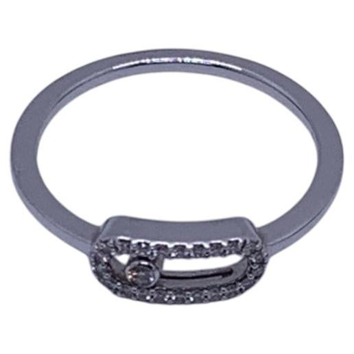 Anillo Messika Move Uno de oro blanco de 18 quilates con pavé de diamantes - Talla en venta