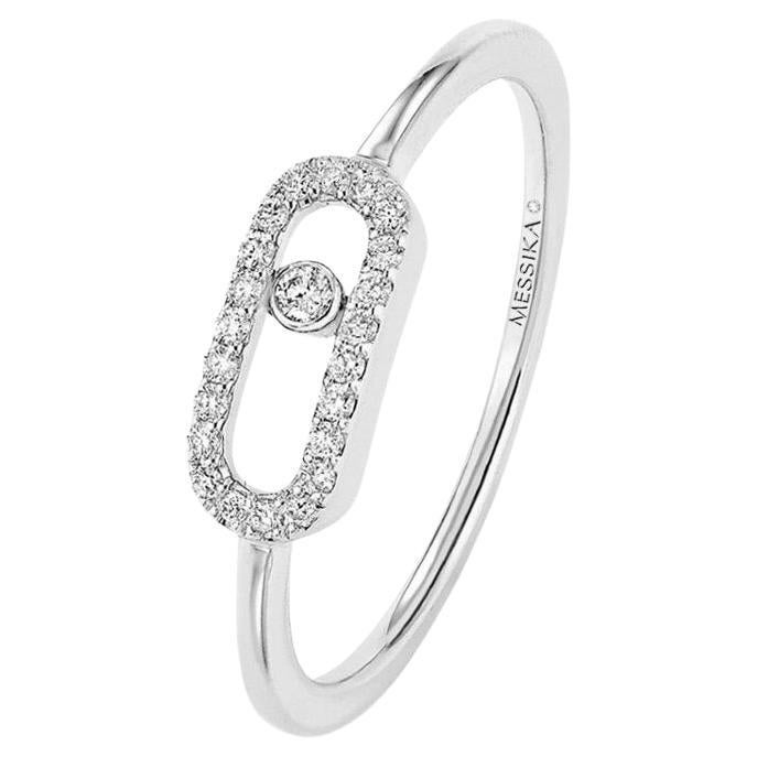 Messika Move Uno 18k White Gold Ring For Sale