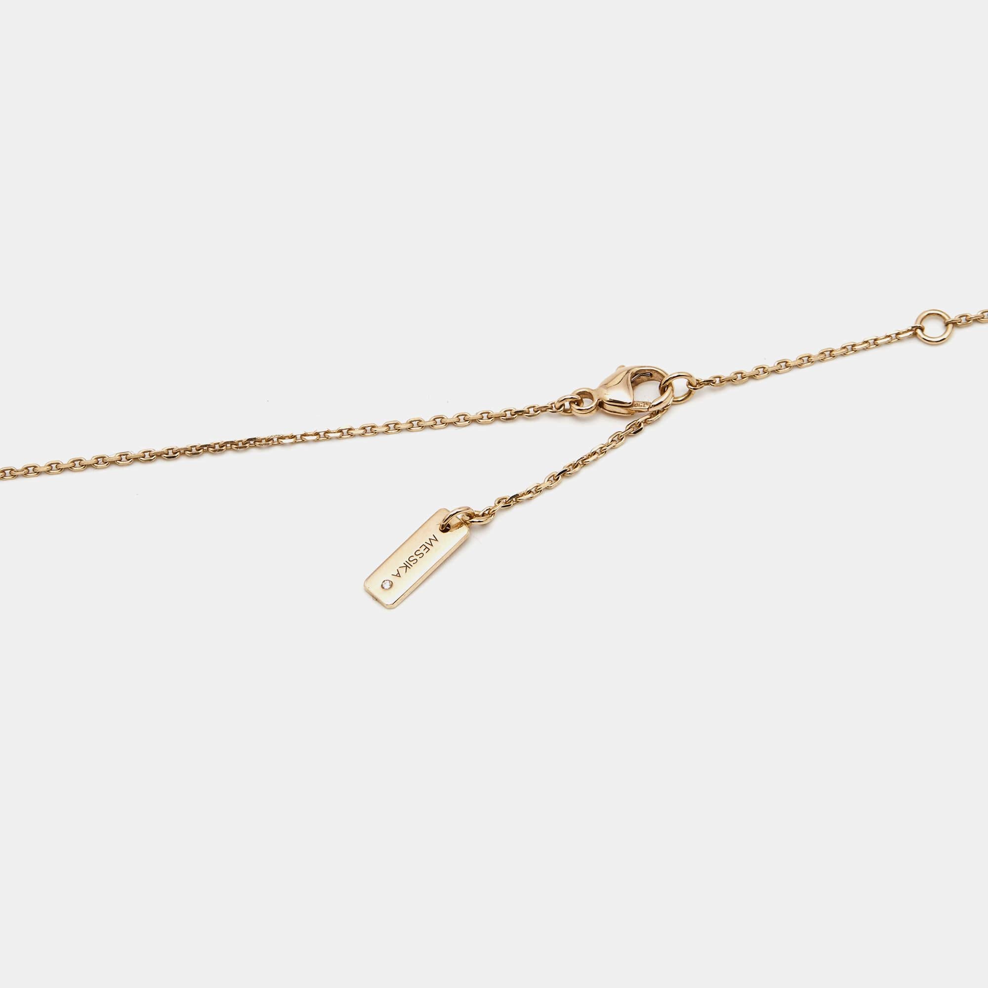 Contemporary Messika Move Uno Caravate Diamond 18k Rose Gold Tie Necklace