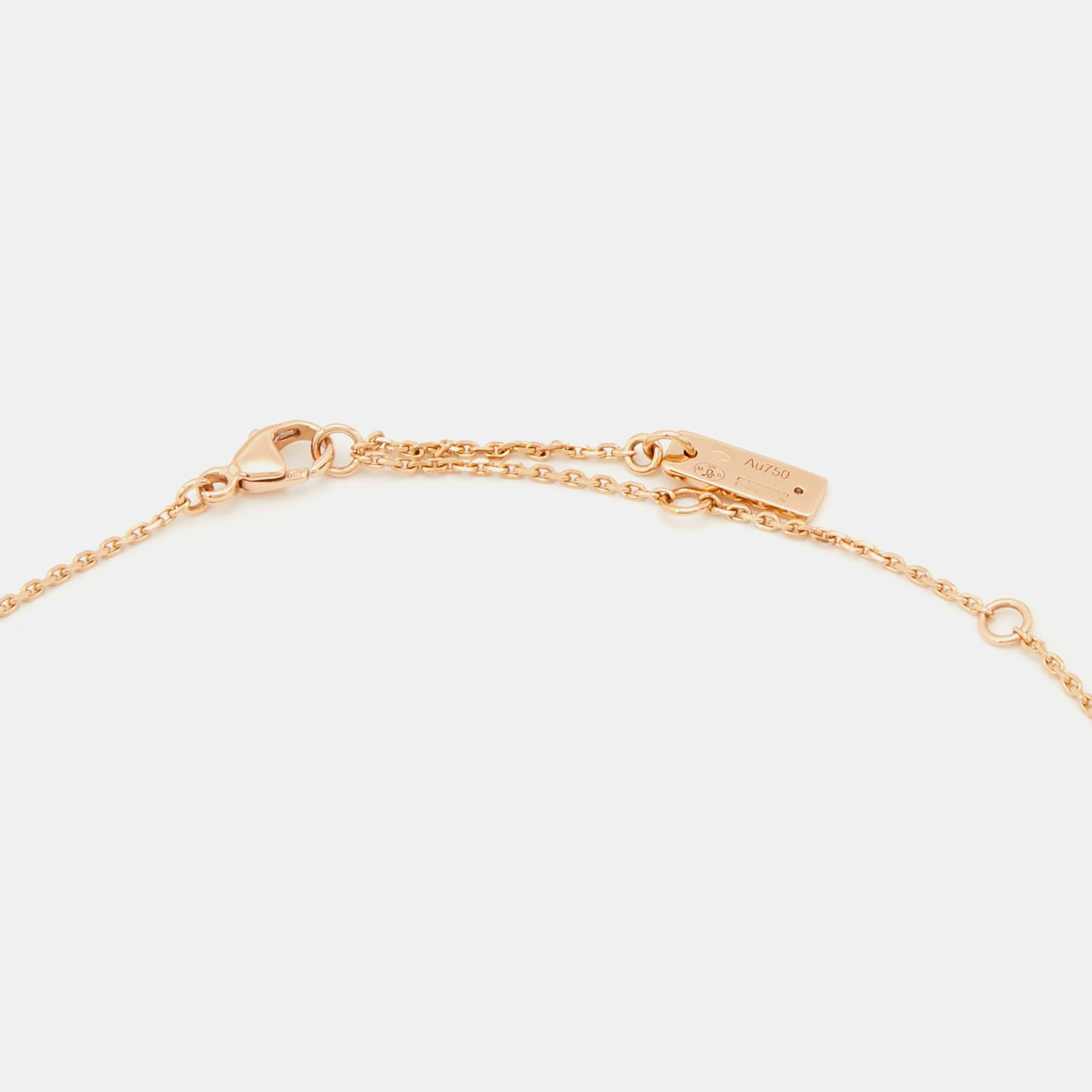 Rose Cut Messika Move Uno Diamond 18k Rose Gold Tie Necklace