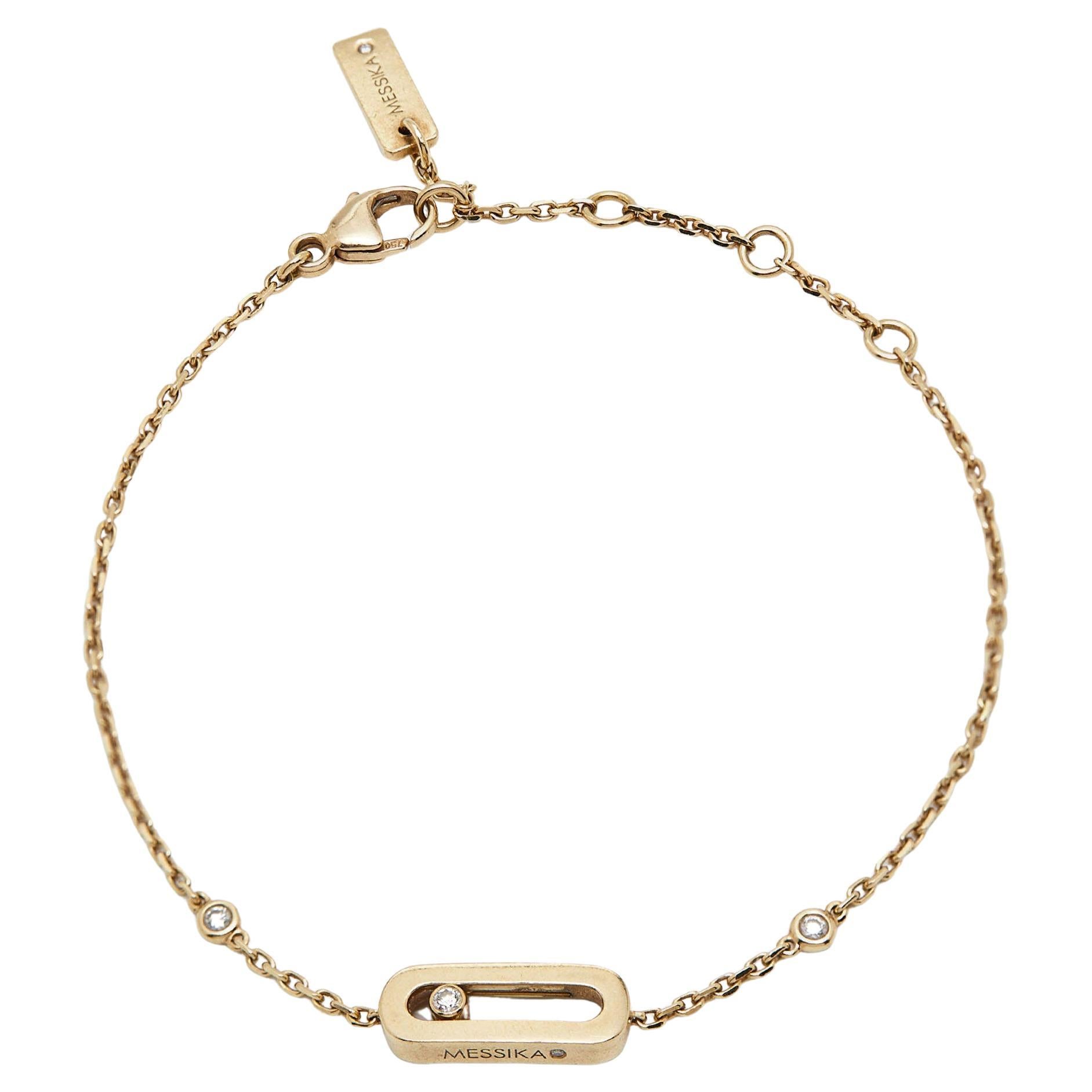 Messika Move Uno Bracelet en or jaune 18 carats avec diamants en vente