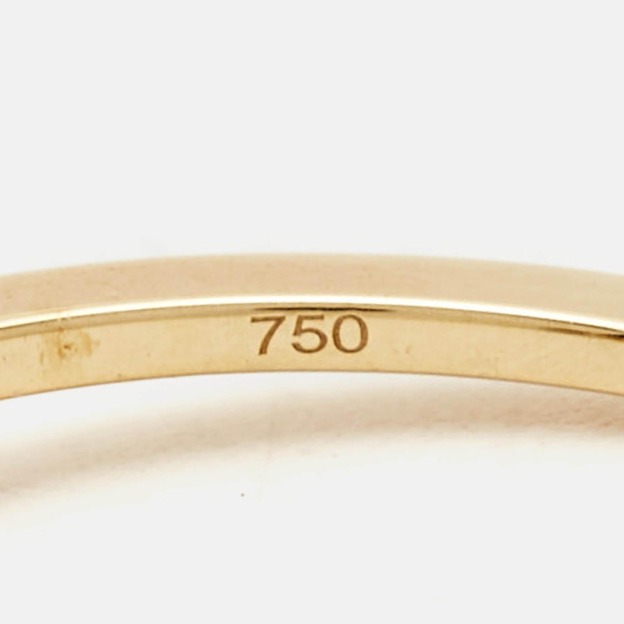 Messika Move Uno Diamonds 18k Yellow Gold Ring Size 52 3