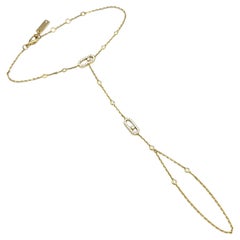 Messika Move Uno Pavé Diamond Hand Bracelet in 18 Karat Yellow Gold