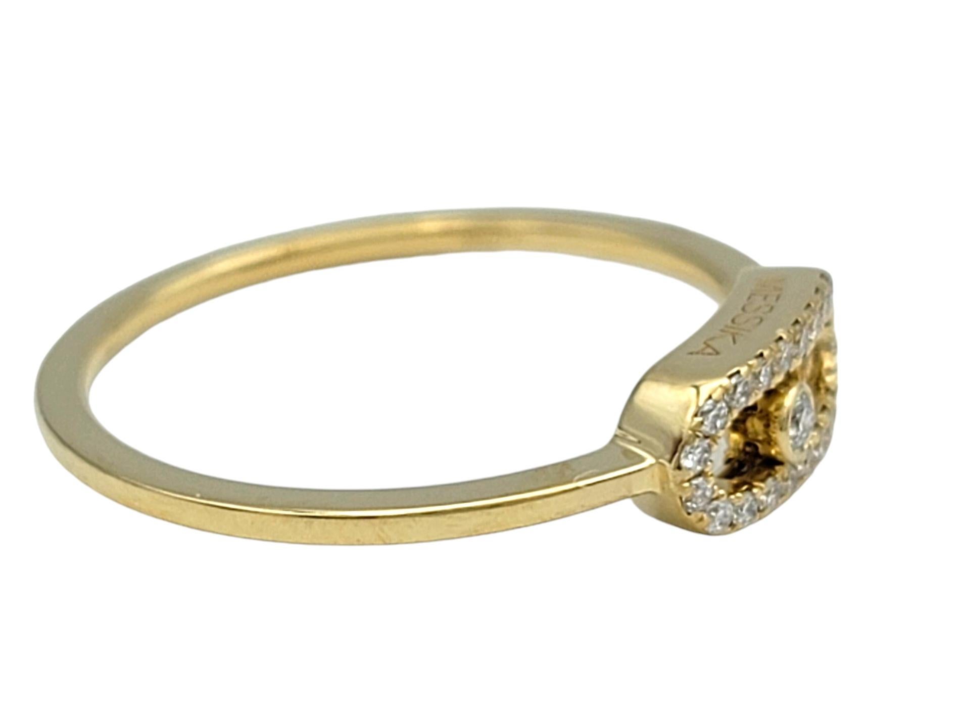 Messika Move Uno Pavé Diamant Slider Band Ring in 18 Karat Gelbgold im Zustand „Gut“ in Scottsdale, AZ
