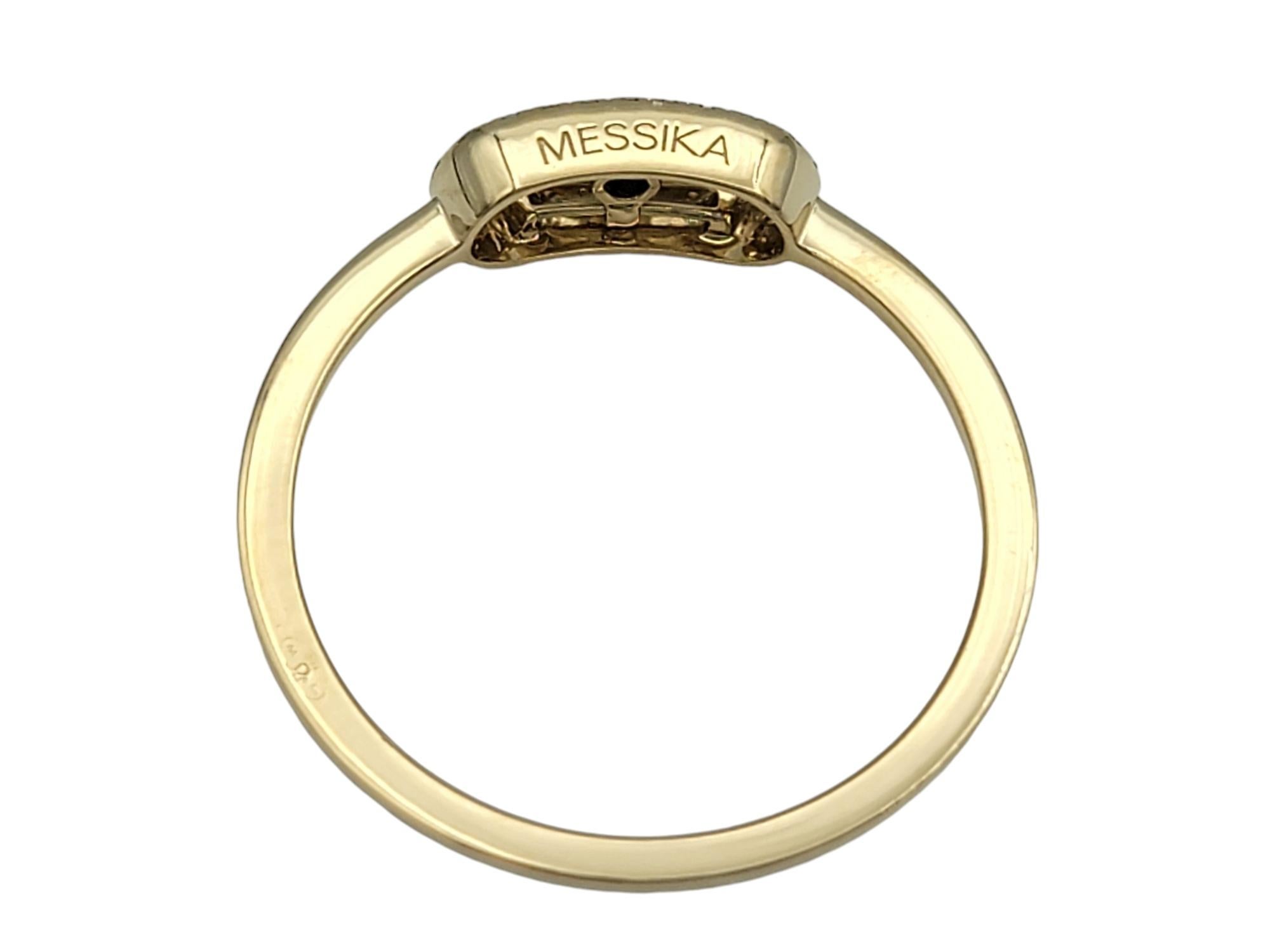 Messika Move Uno Pavé Diamant Slider Band Ring in 18 Karat Gelbgold 1