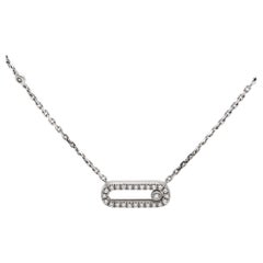 Messika Move Uno Pave Diamonds 18k White Gold Necklace