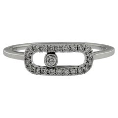 Messika Move Uno Ring 18kt White Gold with Diamonds
