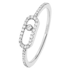 Messika Move Uno Bague en or blanc 18 carats sertie de diamants