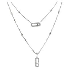 Messika Move Uno Two-Row Pavé Diamond Necklace
