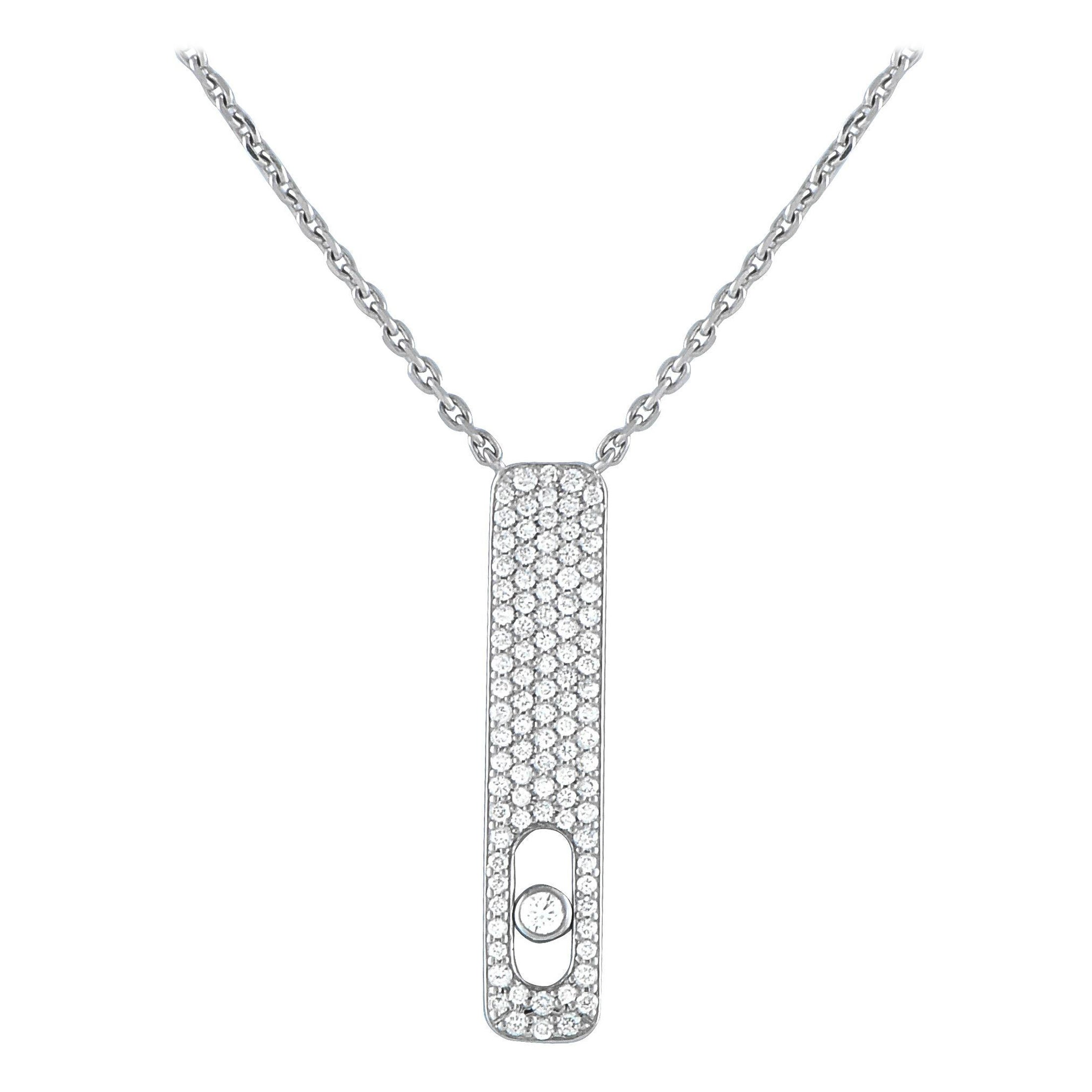 Messika My First Diamond 18K White Gold 0.30 ct Diamond Pave Necklace