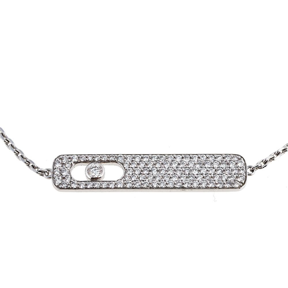 Contemporary Messika My First Diamond Pave 18K White Gold Bracelet