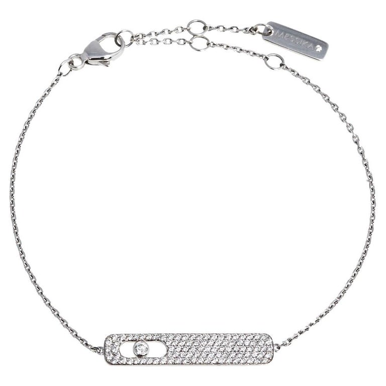 Messika My First Diamond Pave 18K White Gold Bracelet For Sale at 1stDibs