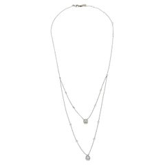 Messika My Twin 2 Rows Diamond 18K White Gold Necklace