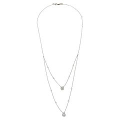 Messika My Twin 2 Rows Diamond 18K White Gold Necklace