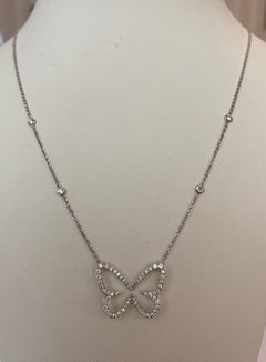 Messika Paris „Butterfly“ – Halskette aus 18-karätigem Weißgold mit Diamanten