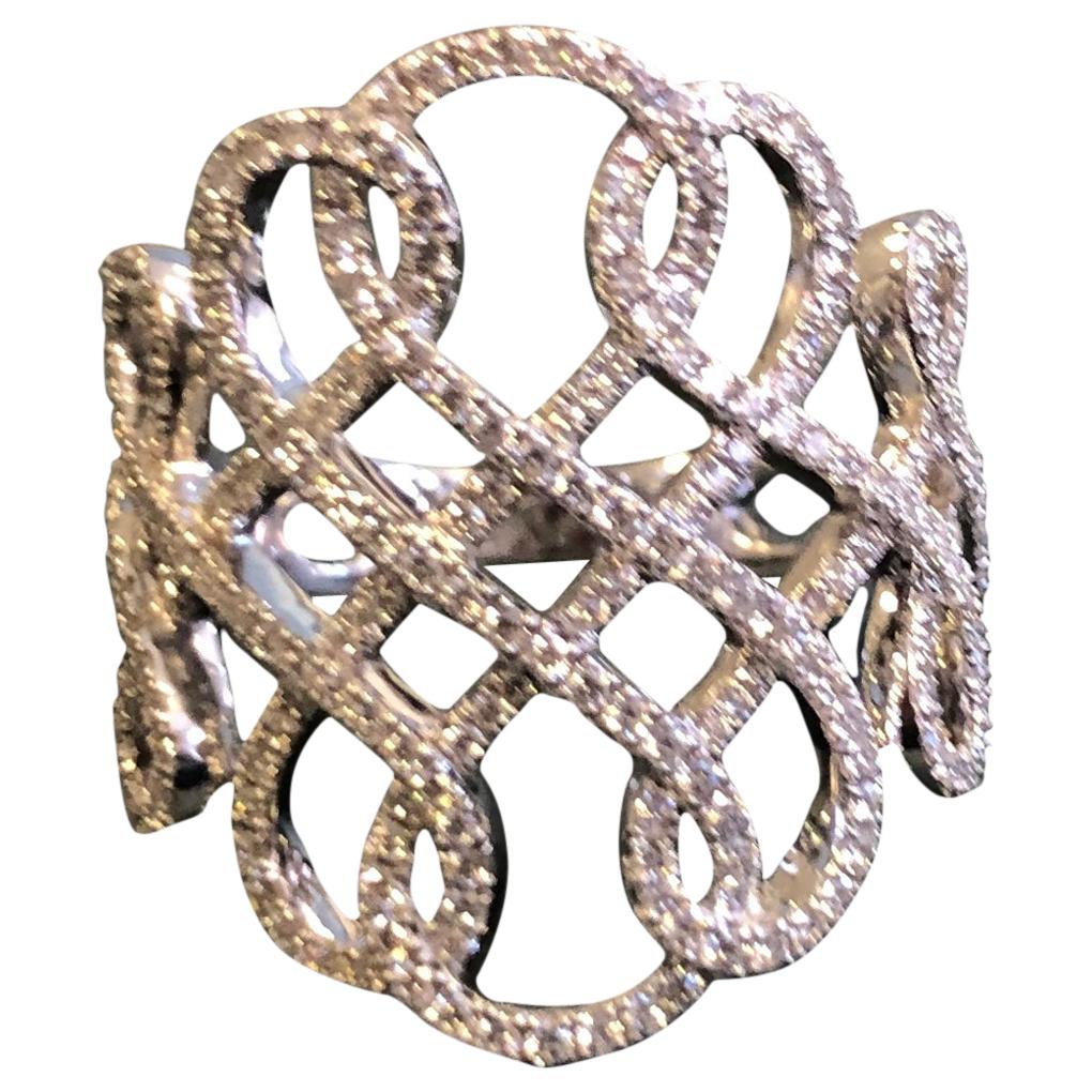 Messika "Promise" Diamond Ring in 18 Karat White Gold For Sale