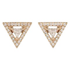 Messika Rose Gold Diamond Théa Earrings