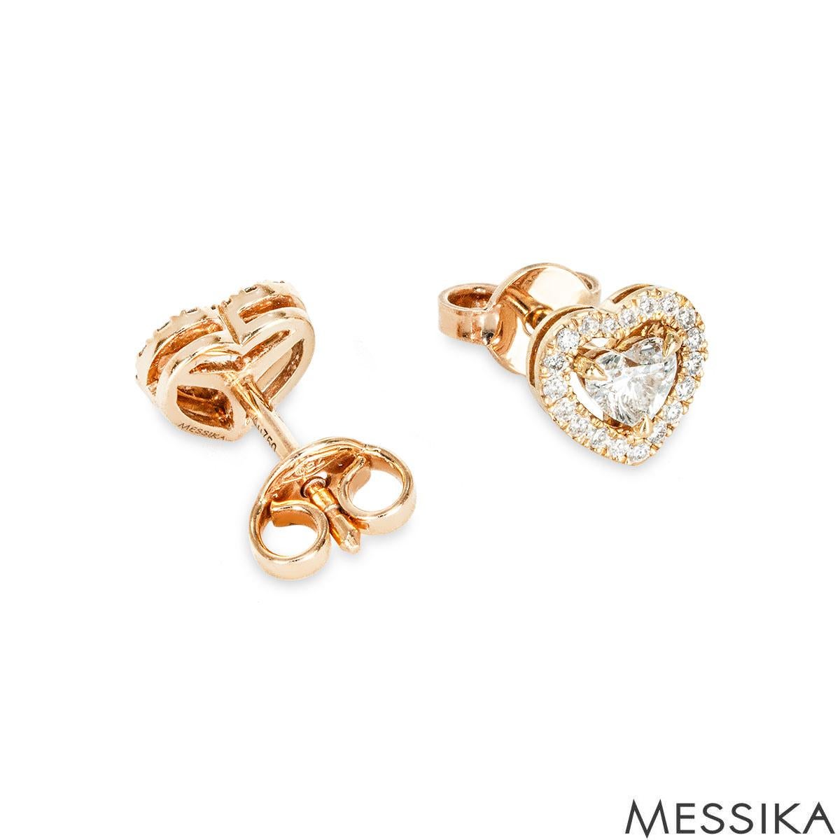 Taglio brillante Orecchini con diamanti Joy Cœur in oro rosa di Messika da 0,30 ct 11562-PG in vendita