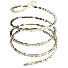 Messika Bracelet serpent skinny en or blanc 18 carats et diamants