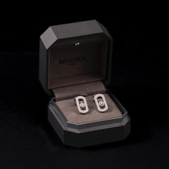 Messika So Move Pave Diamant-Ohrringe 18K Weißgold Französisch Contemporary