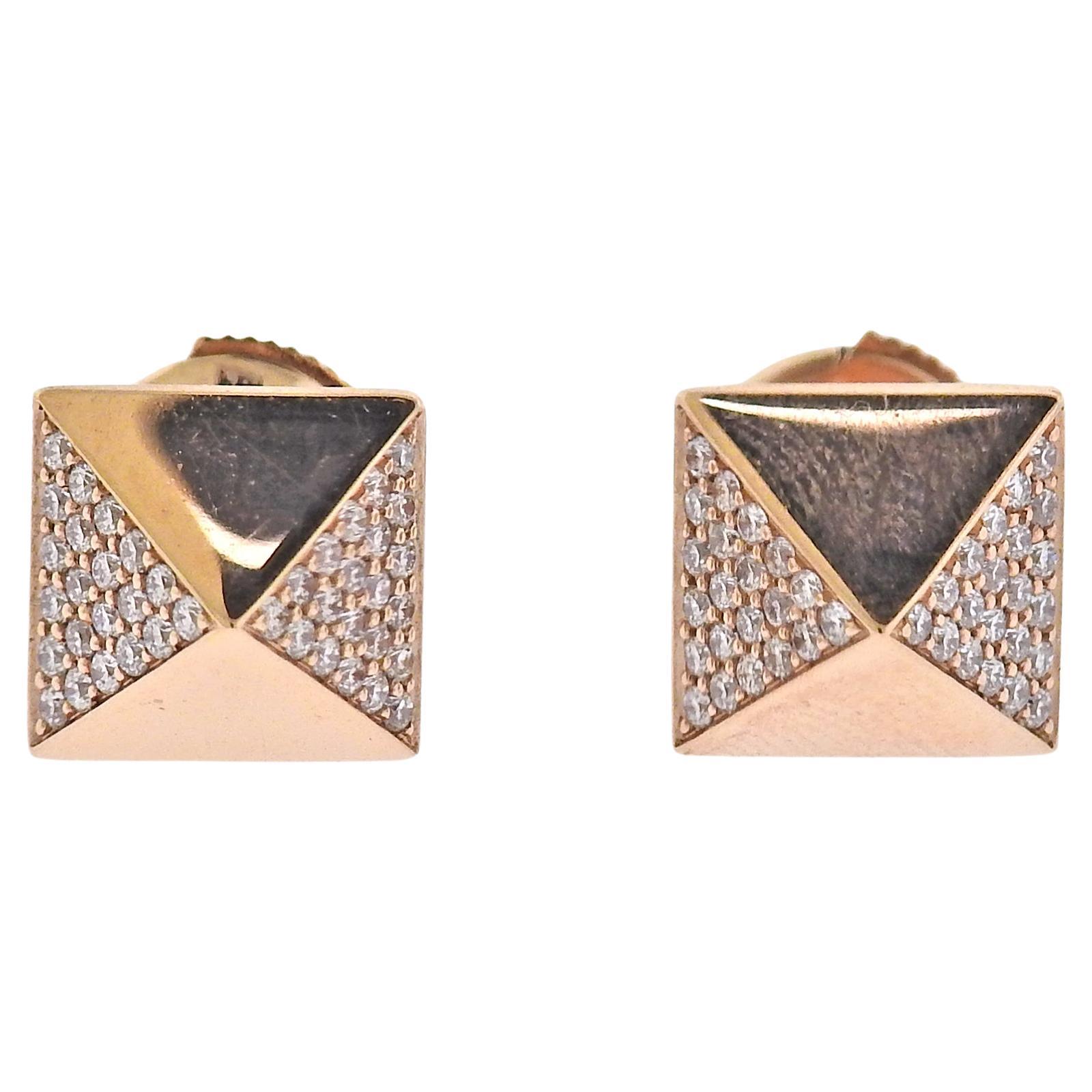 FRED Paris 2.00ct D VVS2 Diamond Stud Earrings at 1stDibs pa 18k