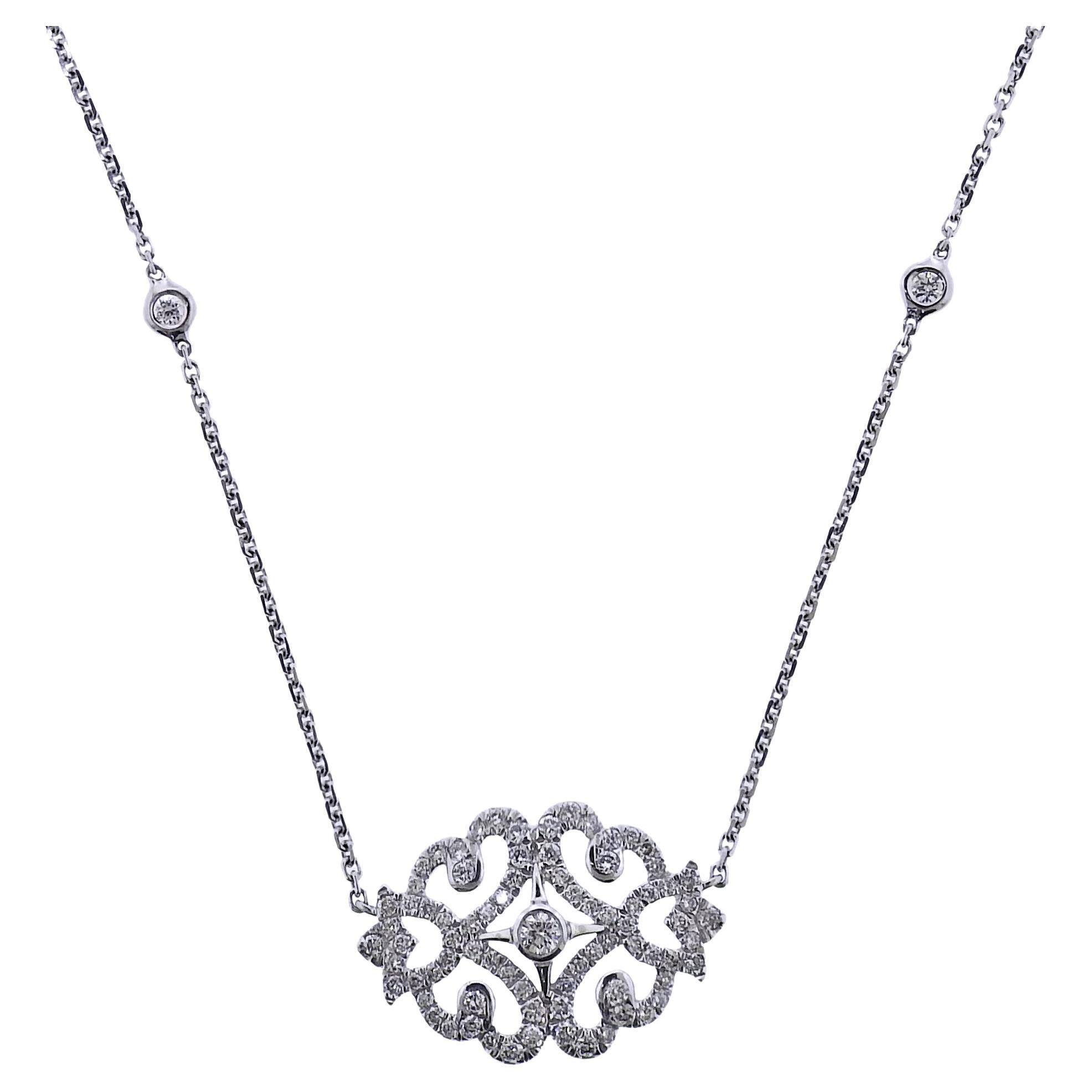 Messika Sultane Diamond White Gold Pendant Necklace For Sale