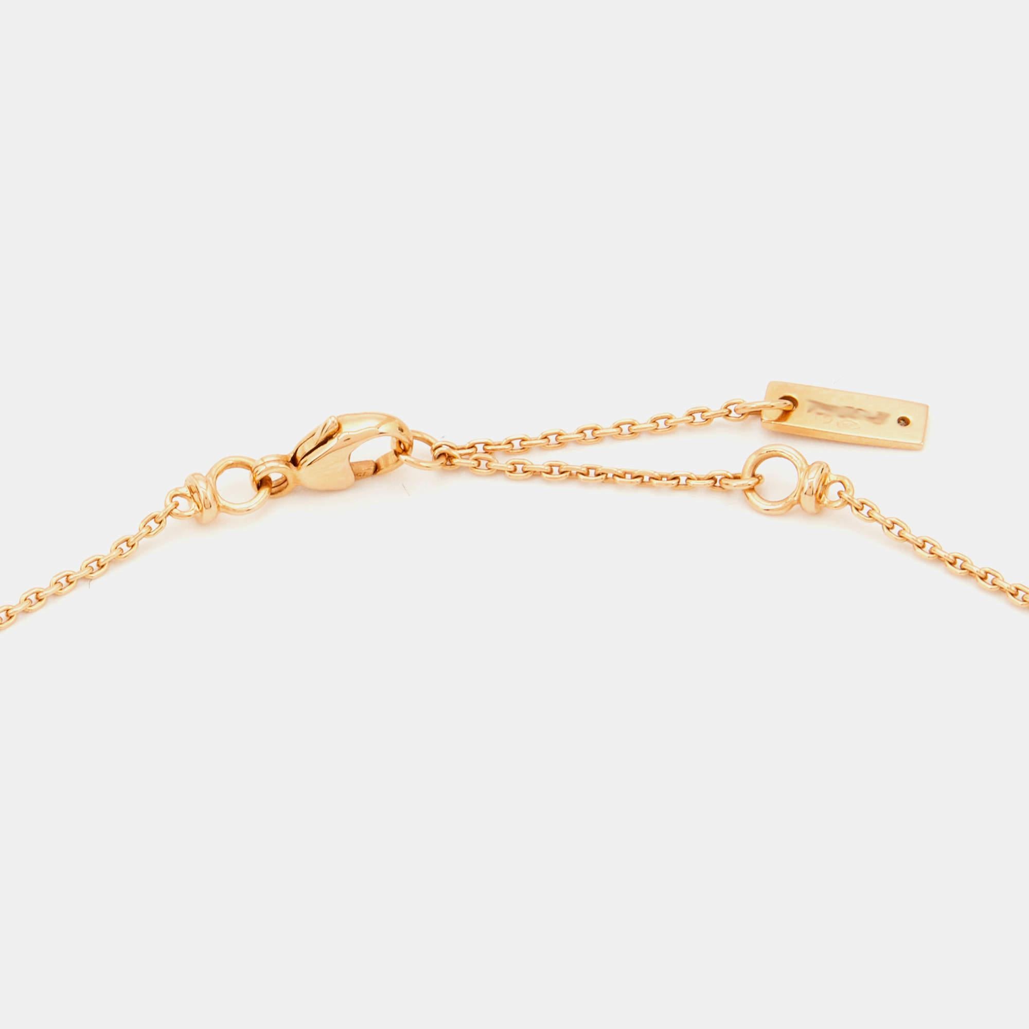 Messika Thea Diamonds 18k Rose Gold Chain Necklace In Good Condition In Dubai, Al Qouz 2