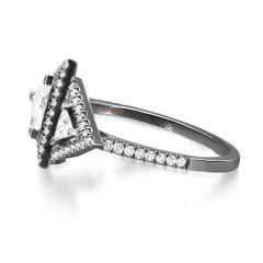 Messika Thea Toi & Moi Diamond Ring 18K Blackened White Gold Size 54 US 6.75