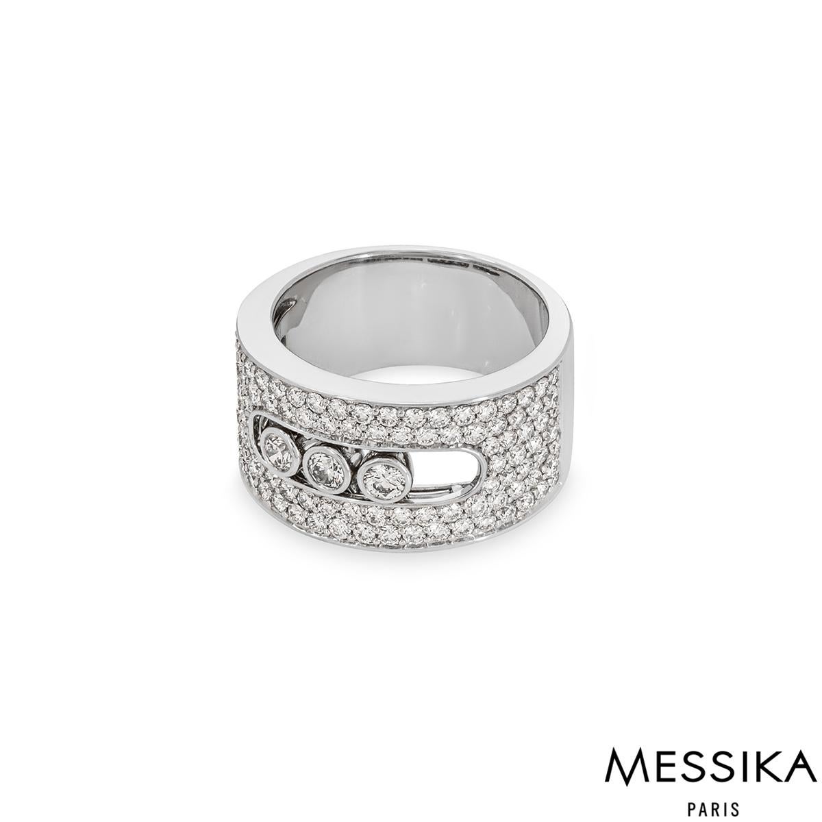 Messiska White Gold Diamond Move Noa Ring In Excellent Condition In London, GB