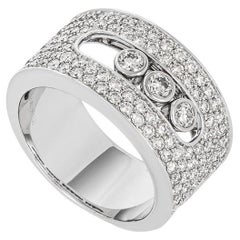 Messiska White Gold Diamond Move Noa Ring