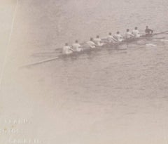 La gara di barche a Hammersmith, 1912, stampa all'albumina originale d'epoca