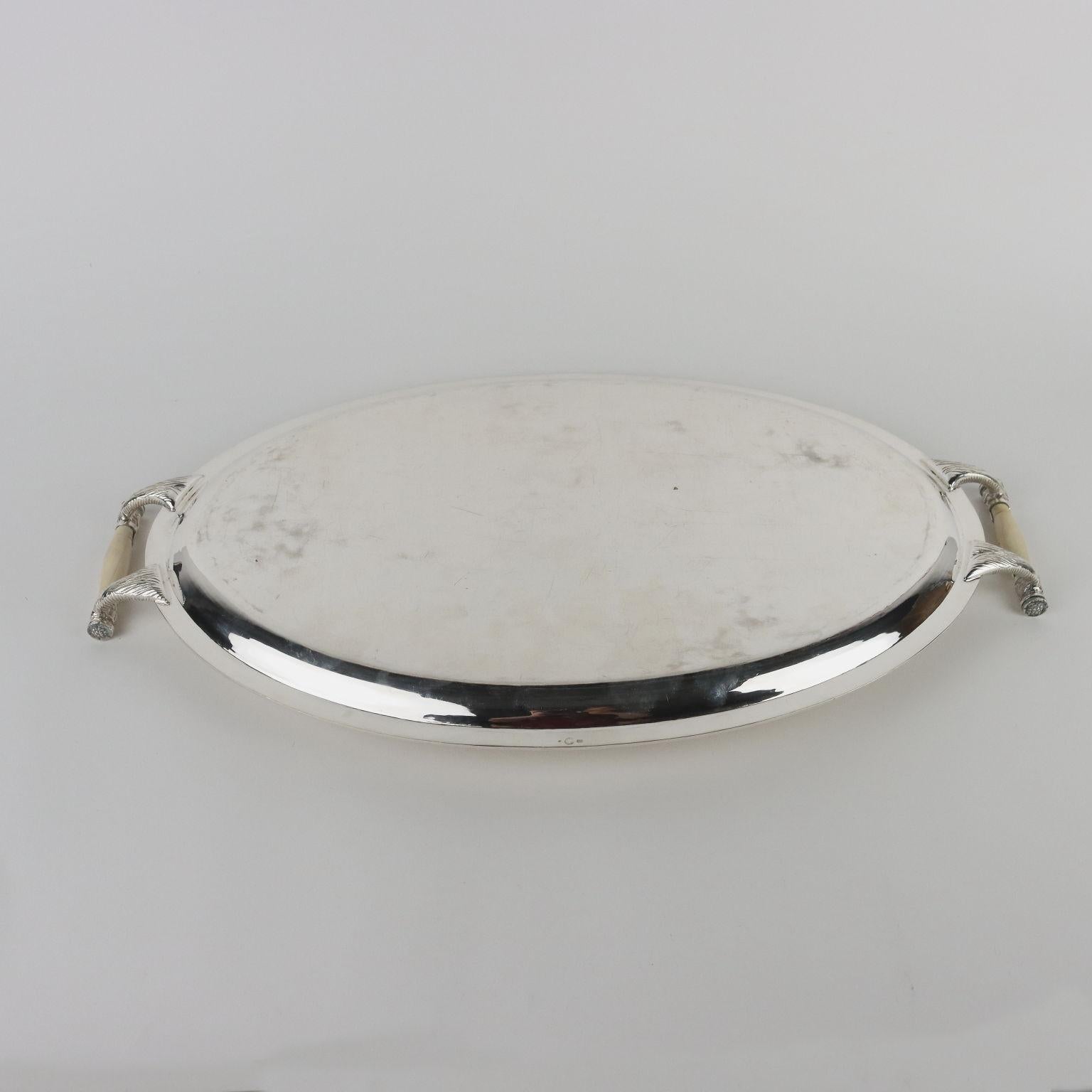 Messulam Man, Tray Silver Italy, 20th Century For Sale 2