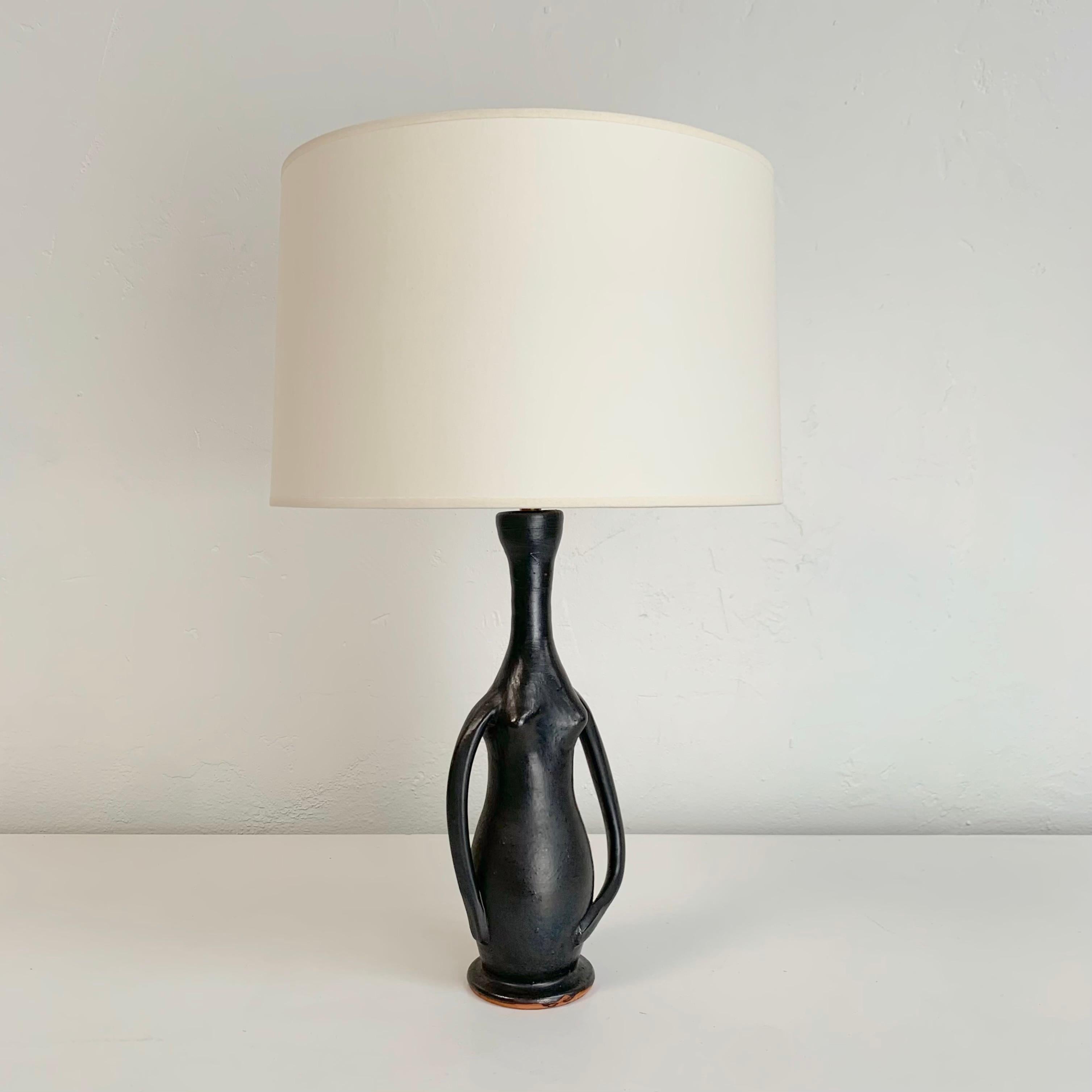 Met De Penninghen Antropomorphe Keramik-Tischlampe, um 1950, Frankreich. im Angebot 6