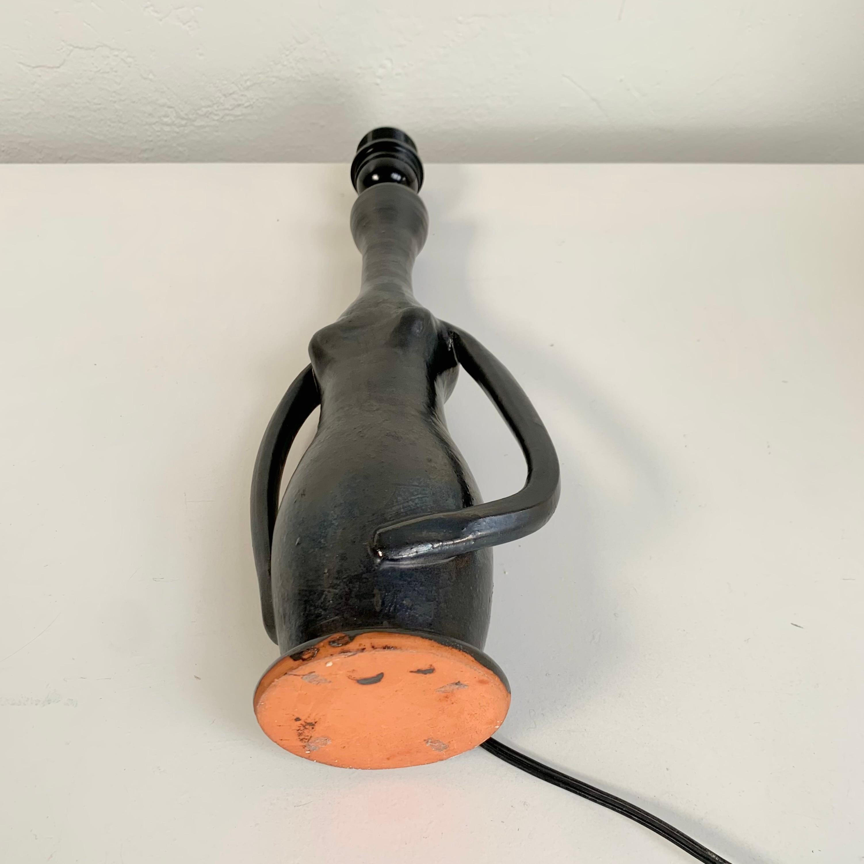 Met De Penninghen Antropomorphe Keramik-Tischlampe, um 1950, Frankreich. im Angebot 8