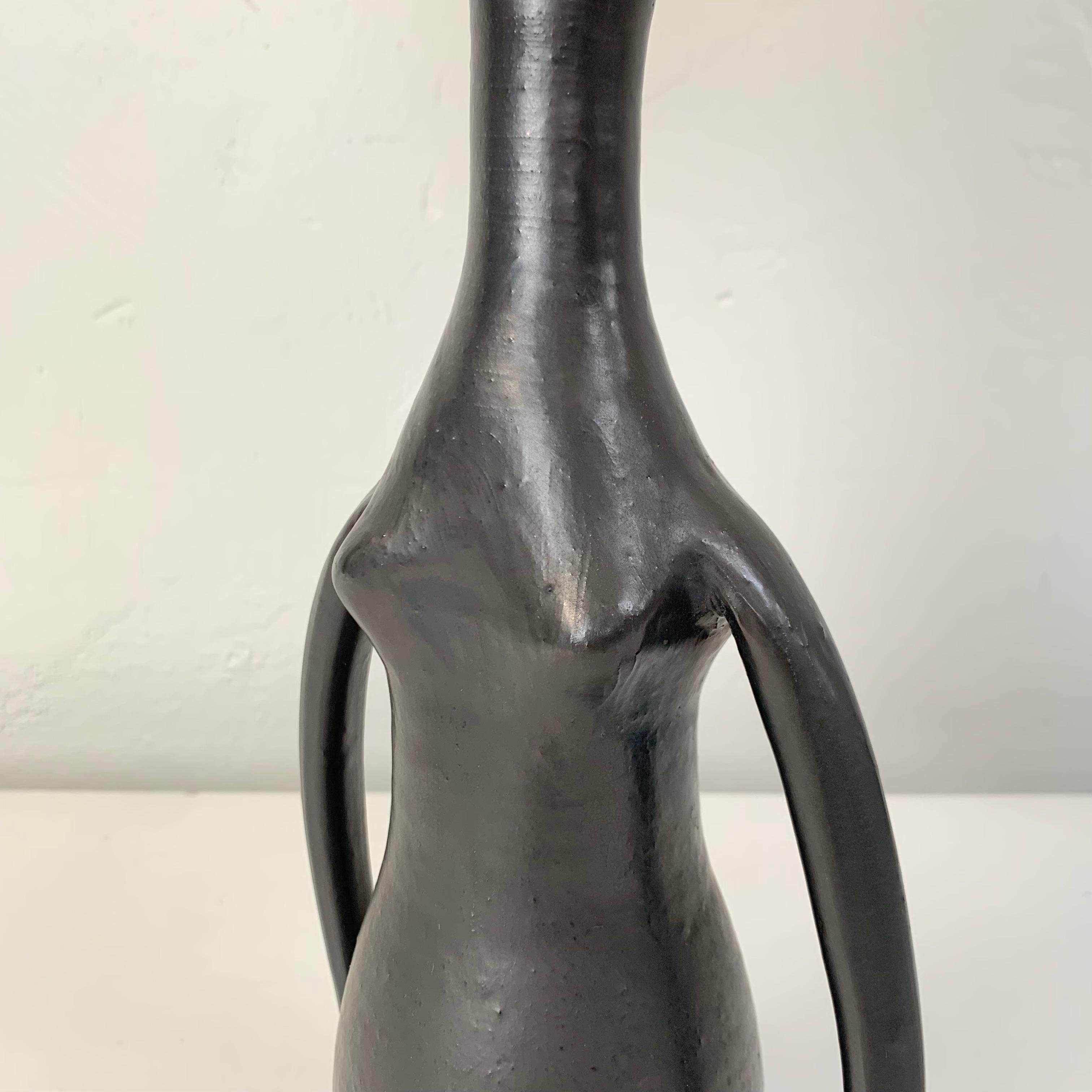 Met De Penninghen Antropomorphe Keramik-Tischlampe, um 1950, Frankreich. (Mitte des 20. Jahrhunderts) im Angebot