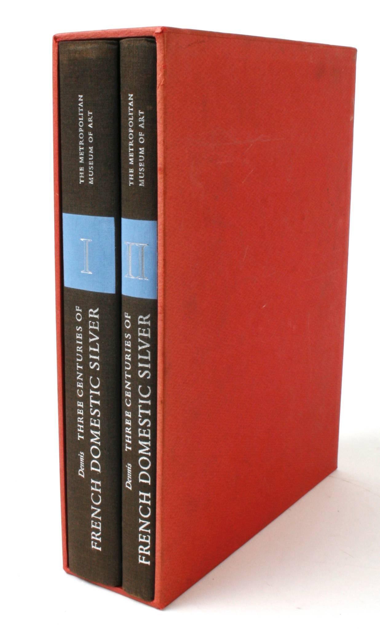 The Metropolitan Museum of Art, three centuries of French Domestic Silver by Faith Dennis Volumes I & II. New York: The Metropolitan Museum of Art, 1960. 1st Ed hardcovers with slipcase. 567 pp. A beautiful two volume set on French domestic silver,