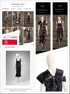 2017 Christopher Kane runway dress very similar to MET museum held Ring Dress