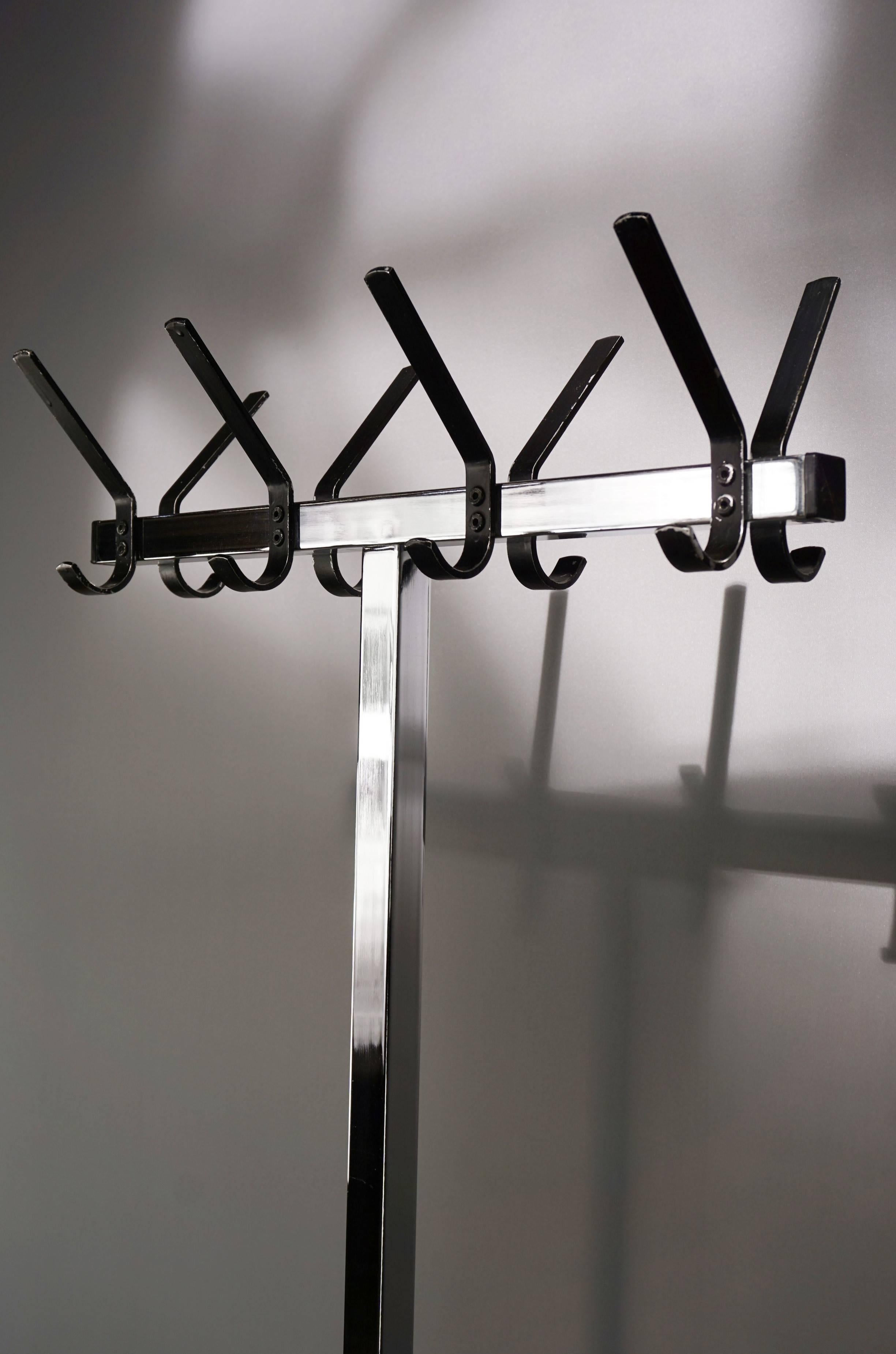 Mid-20th Century Metal Coat Rack Industrial Style from the 1950s For Sale