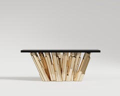 MetaCrystal Console Table in Sculptural Cast Bronze by Palena Furniture