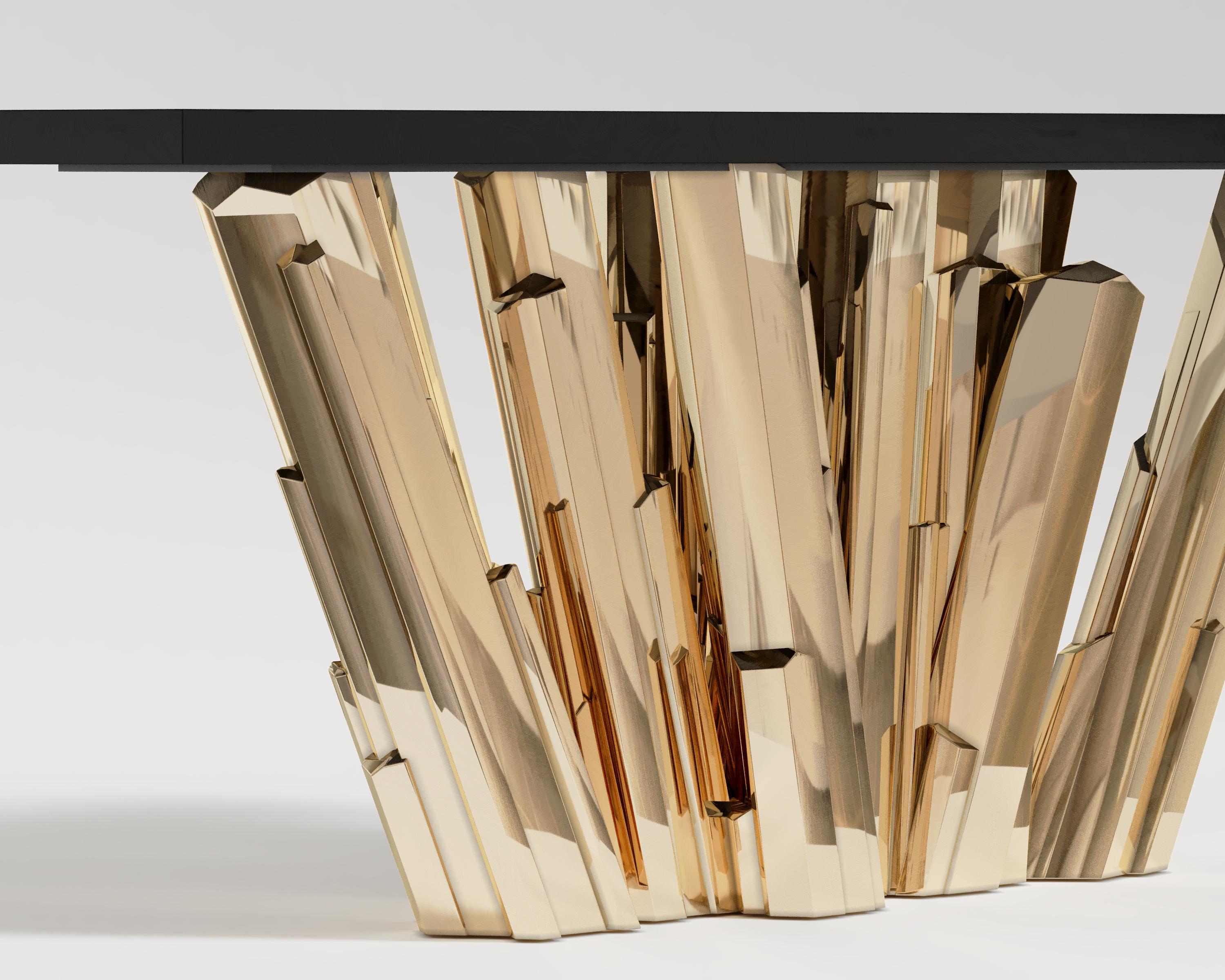 MetaCrystal Console Table in Sculptural Cast Bronze by Palena Furniture In New Condition For Sale In Istanbul, TR