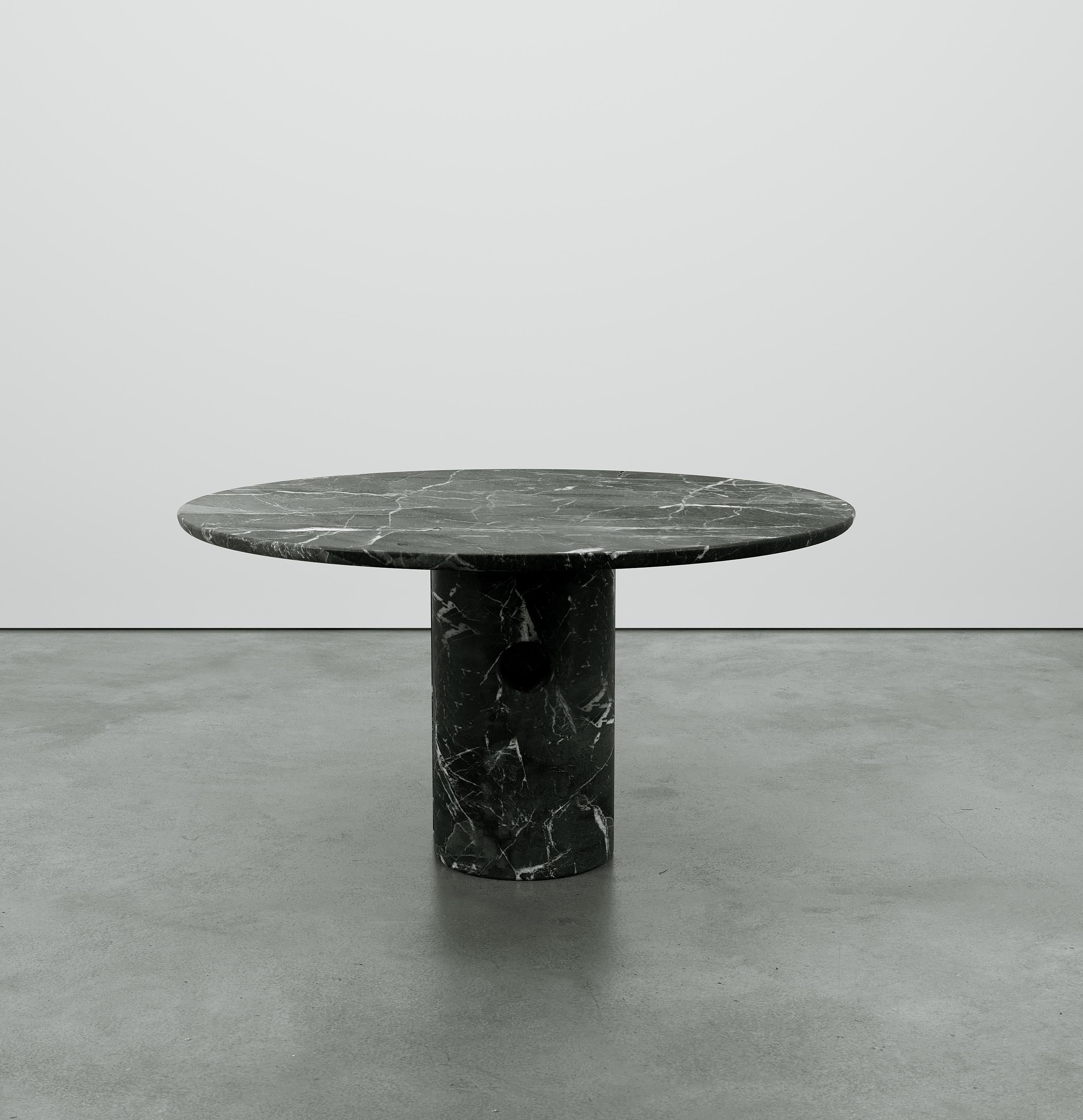 Minimaliste Table de salle à manger Meta - Nero Marquina - Phillip Jividen en vente
