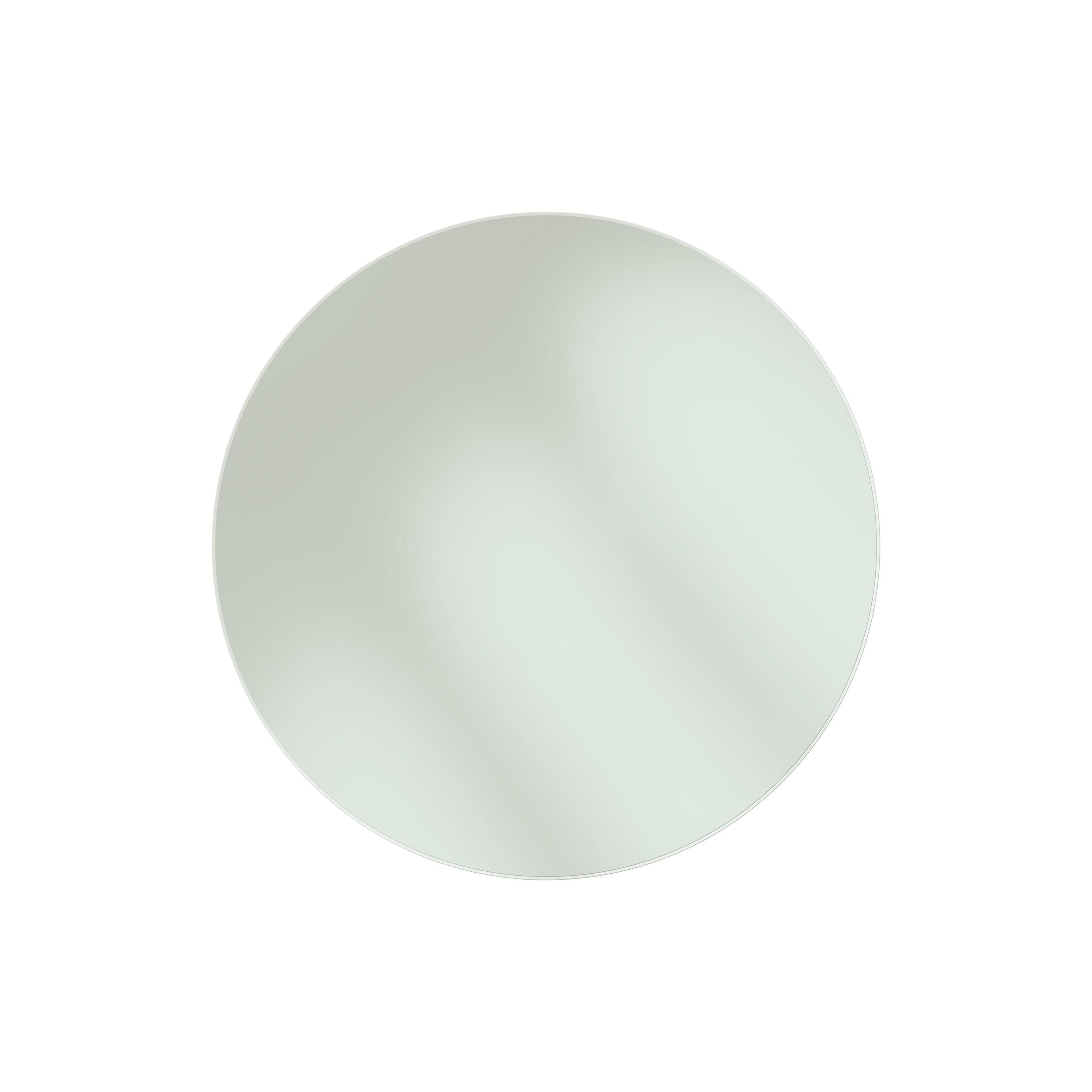 The elegance of simplicity is encapsulated in this green- tinted mirror that features a round and compact shape on a convex glossy aqua-green base. Whether in a living room, dining room, entryway, or bedroom, this mirror will take center stage on a