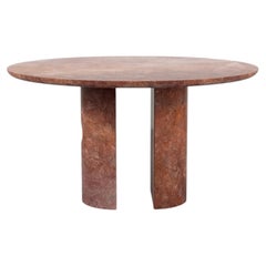 Meta Rojo Breccia Marble Table by Phillip Jividen