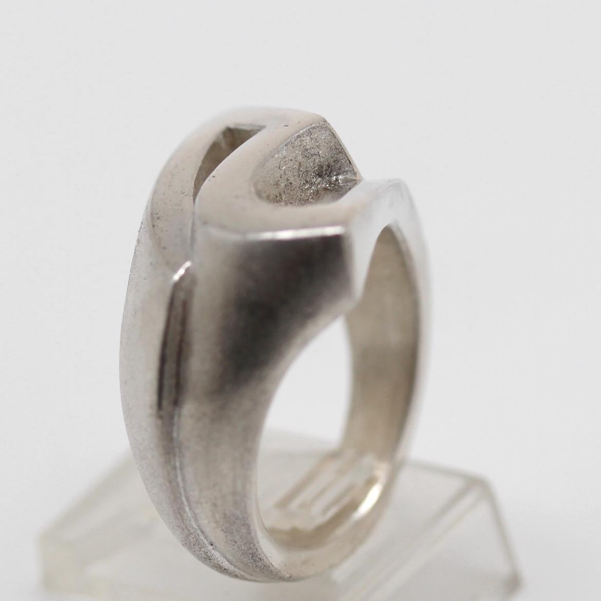 Metaalia Jewelry Protractor Series Ring in Sterling Silver In New Condition For Sale In Brooklyn, NY