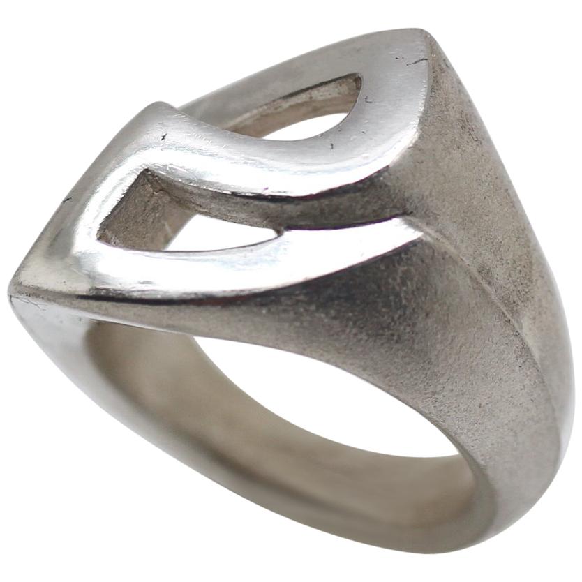 Metaalia Jewelry Protractor Series Ring in Sterling Silver For Sale