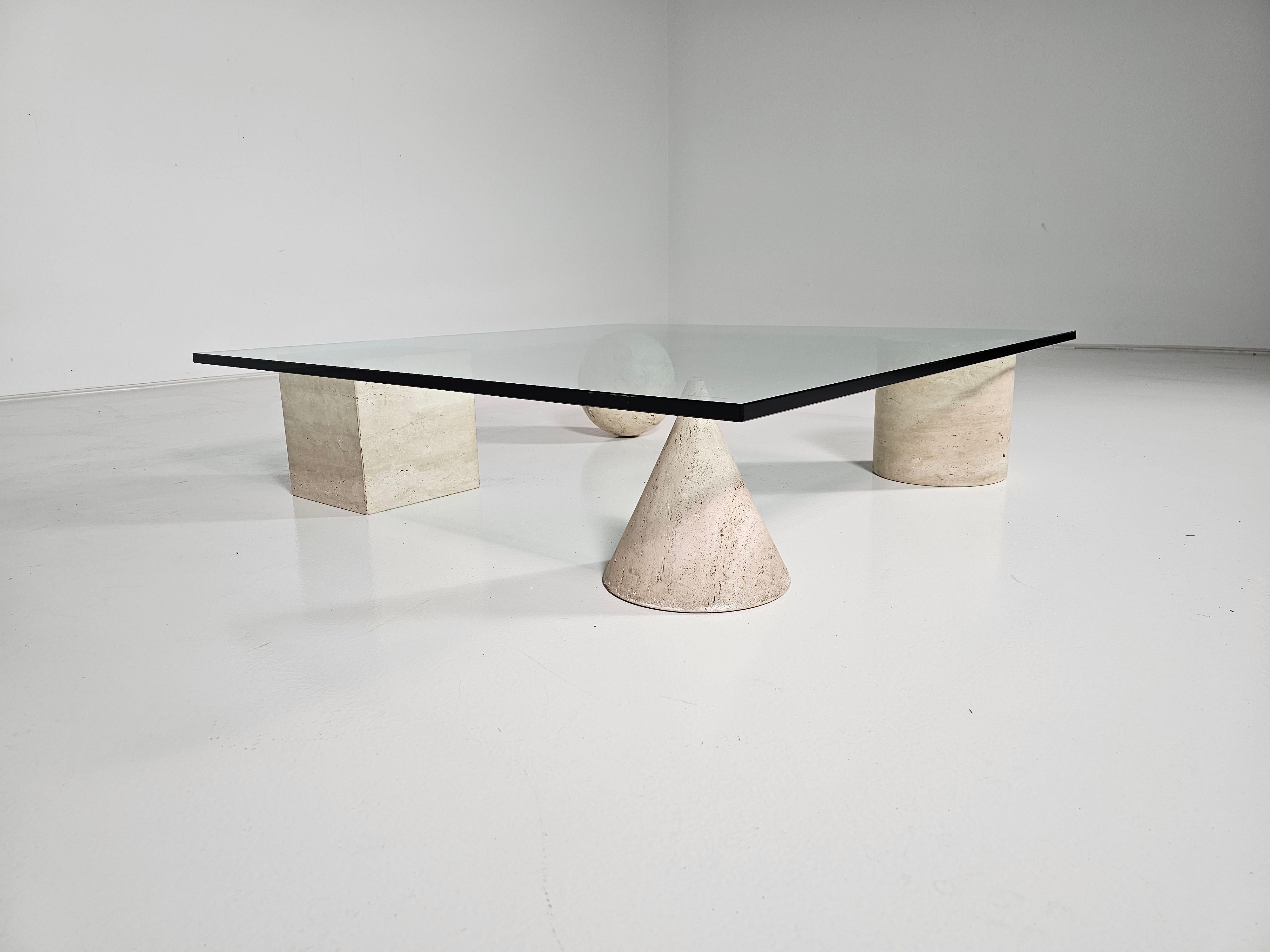 Mid-Century Modern Metafora coffee table by Massimo and Lella Vignelli for Casigliani Italy, 1970s For Sale