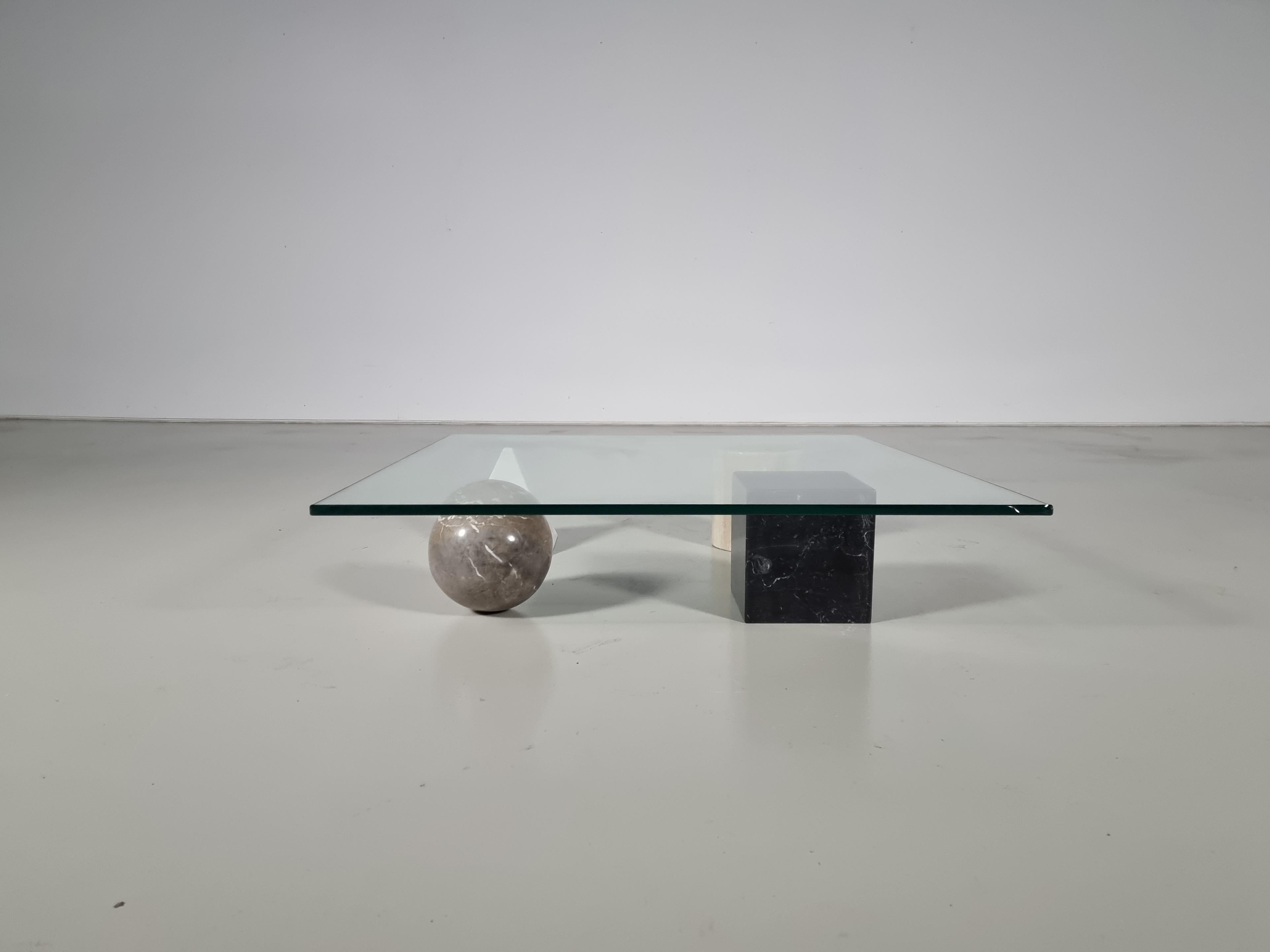 Metafora coffee table by Massimo and Lella Vignelli for Casigliani Italy, 1970s In Good Condition In amstelveen, NL