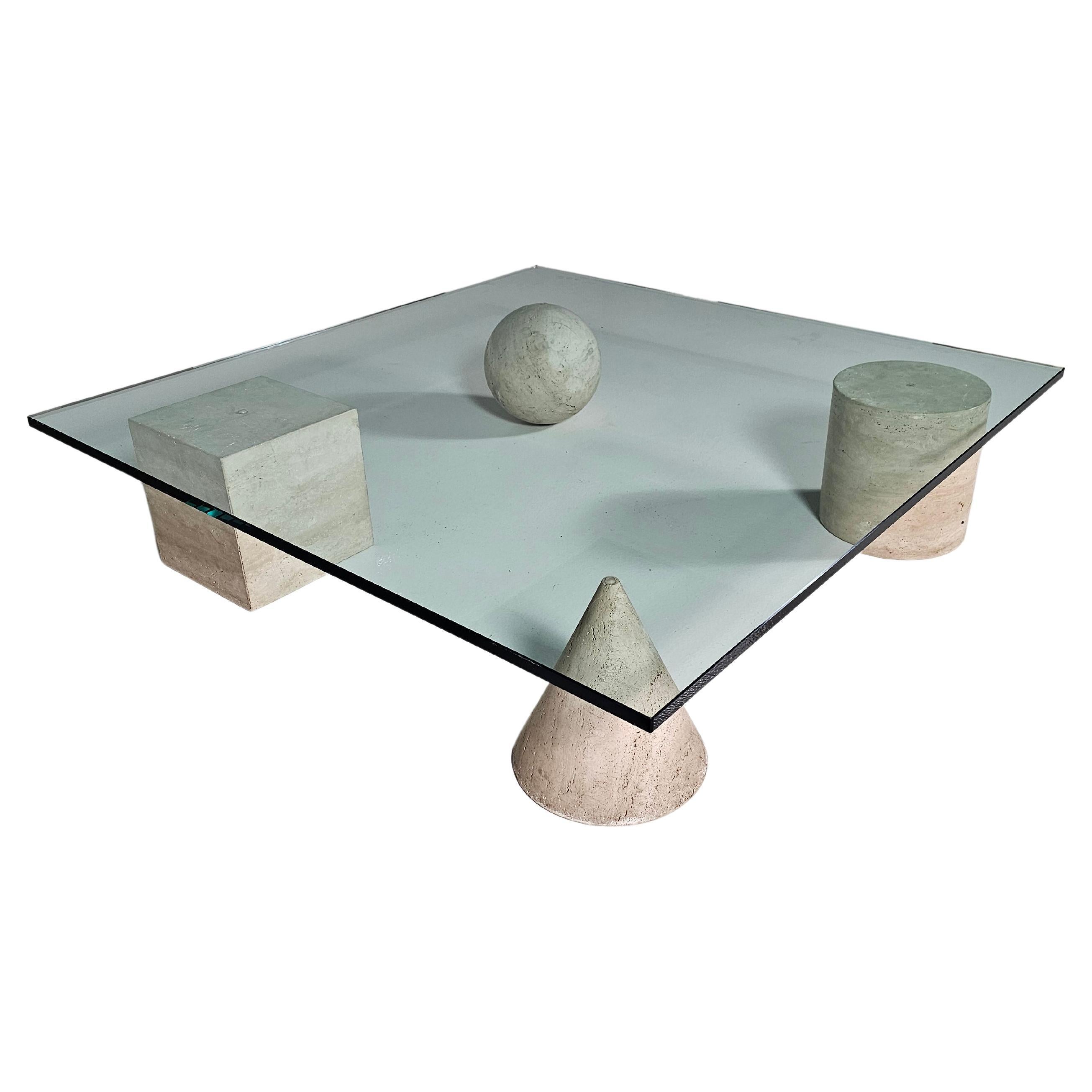 Metafora coffee table by Massimo and Lella Vignelli for Casigliani Italy, 1970s For Sale