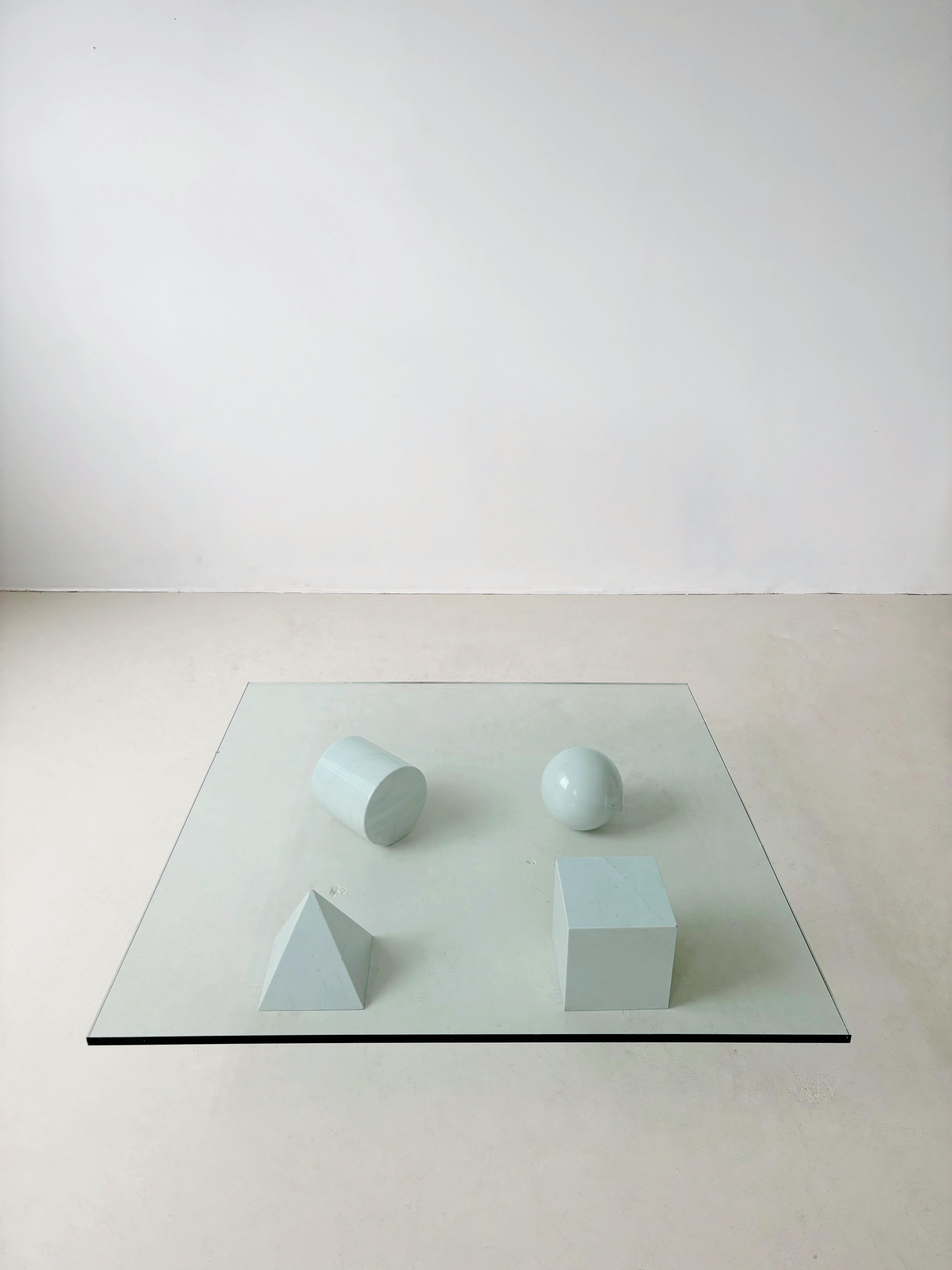 Metafora Coffee Table in Carrara White Marble by Lella and Massimo Vignelli 2